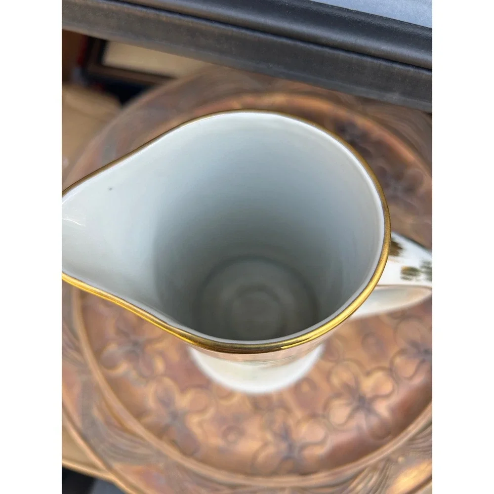 Vintage Mid Century Japanese Porcelain Tankard Pitcher Meissen Victorian vase